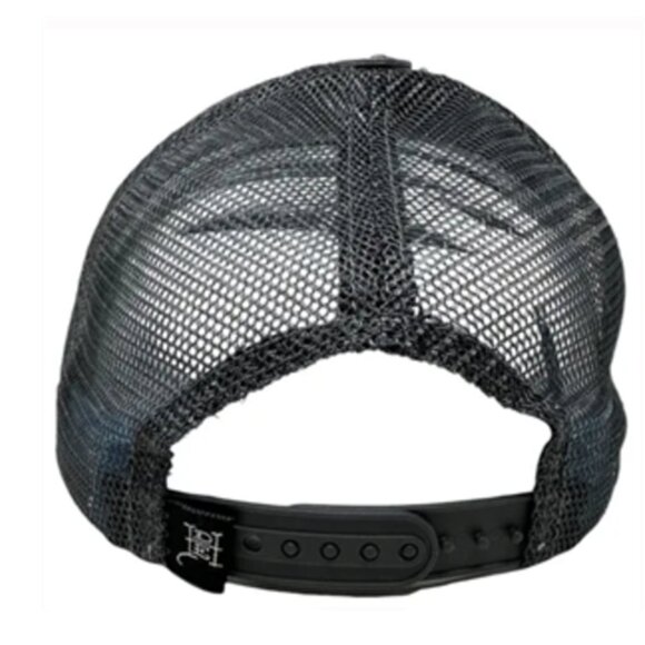 Ed Hardy Tiger Outline Trucker Hat Mesh Snapback Cap Ivory Black NWT - Picture 4 of 4